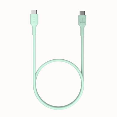 Kabel USB-C / USB-C Greencell PowerFlex 120cm PD 100W Zielony silikonowy