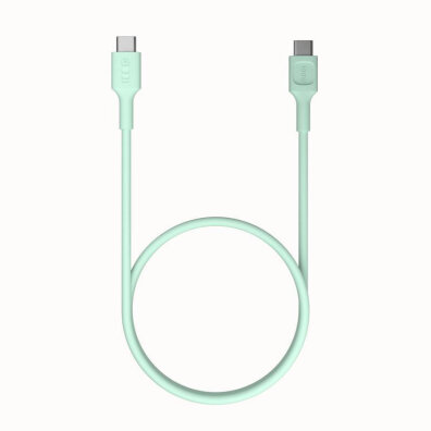 Kabel USB-C / USB-C Greencell PowerFlex 200cm 2m PD 100W Zielony silikonowy