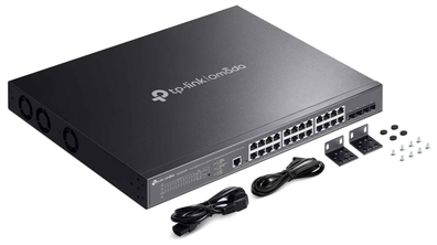 2x Switch PoE TP-Link TL-SG3428XMPP 24xGigabit 4x10G SFP+ Przełącznik Rack