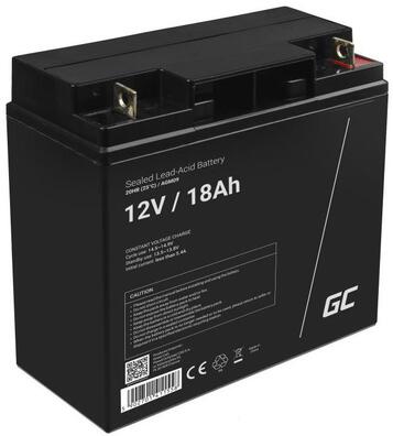 Akumulator AGM Green Cell VRLA 12V 18Ah do UPS Alarmu Monitoringu Zabawek