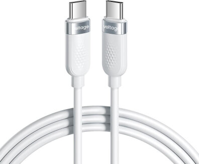 Kabel USB-C / USB-C Voltage Silicone 100W PD 100cm biały