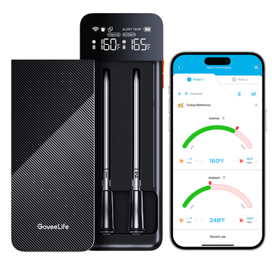 GoveeLife B5192 Smart Wireless Meat Thermometer (2-Probe) | Termometr do piekarnika, grilla | 2 sondy