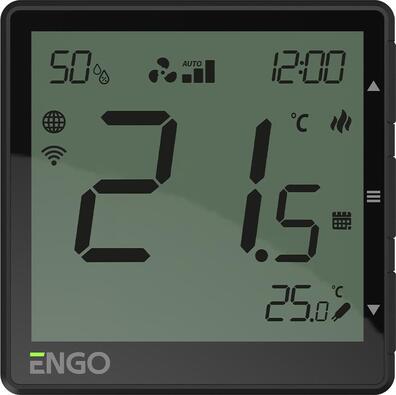 ENGO Controls EFAN-24B - Internetowy, podtynkowy regulator klimakonwektorów, Wi-Fi, 24V