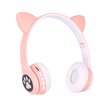 Extralink Kids Cat-Ear Wireless Headphones Różowe | Słuchawki bezprzewodowe | dla dzieci, kocie uszy, Bluetooth 5.0, Oświetlenie RGB (2)
