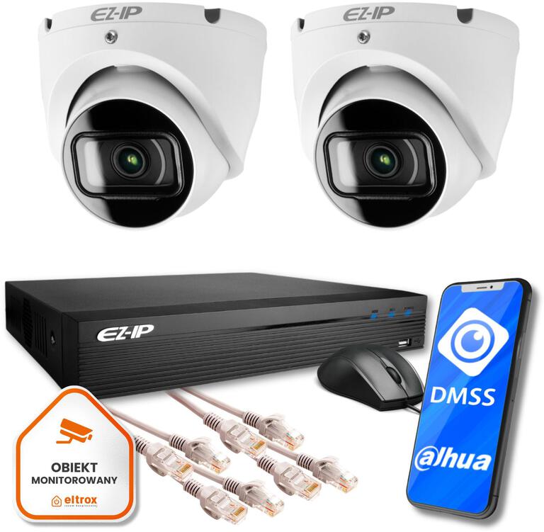 Zestaw monitoringu 2 kamer IP EZ-IP by Dahua niezawodna ochrona 2K (1)